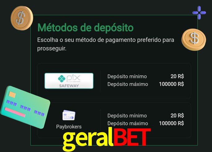 O cassino geralbet oferece uma grande variedade de métodos de pagamento