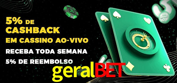 Promoções do cassino ao Vivo geralbet